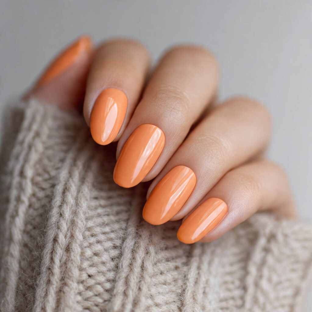 summer nails 2026 Sunset Orange Jelly Nails 🌅​