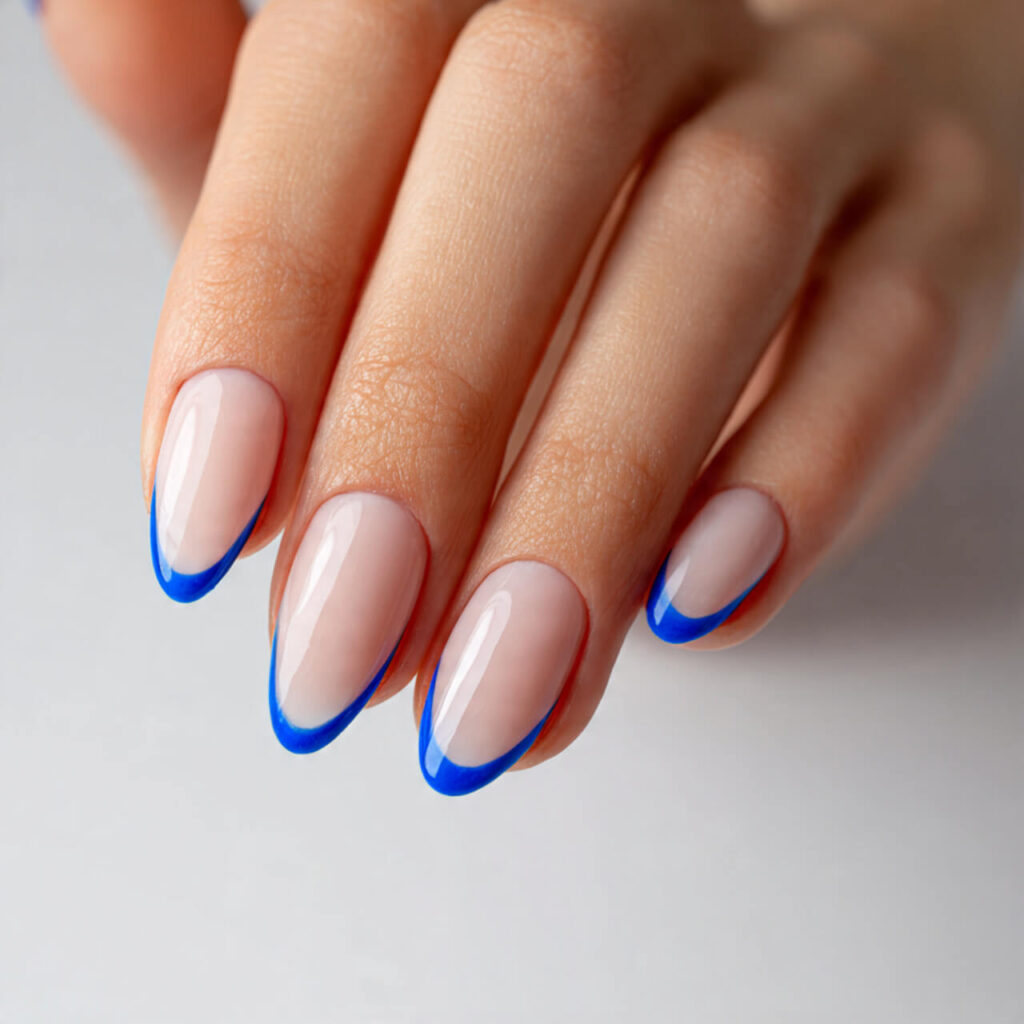 summer nails 2026 Turquoise French Tips 🌊​