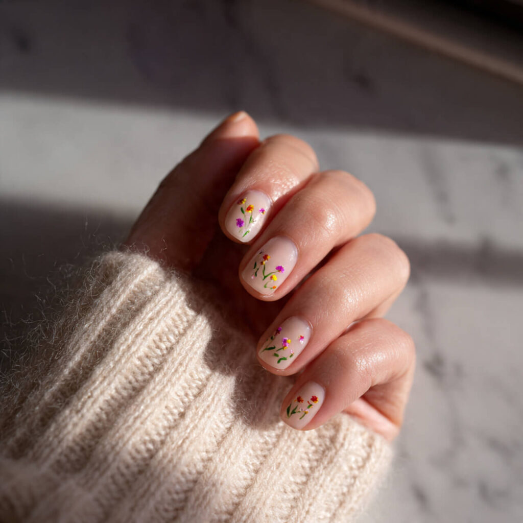 summer nails 2026 Floral 3D Nail Art 🌼​