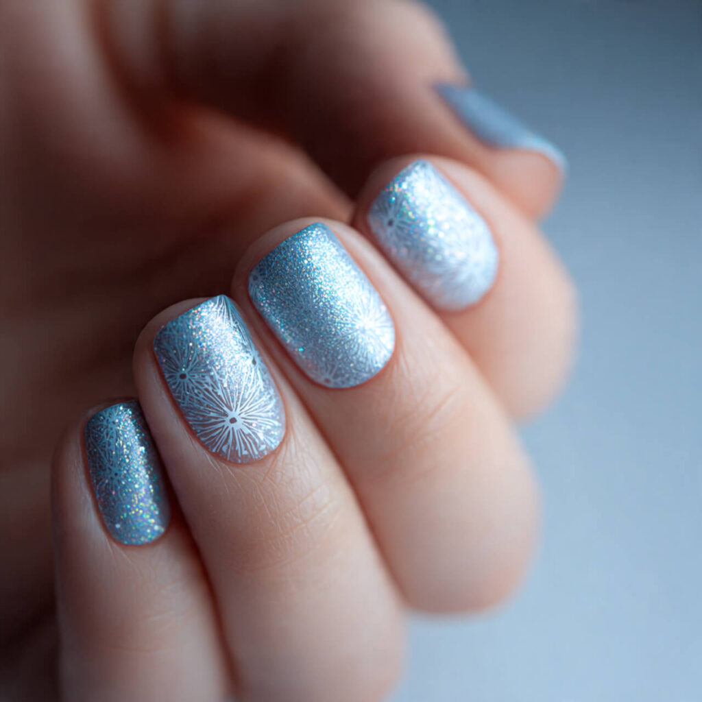 christmas nails 2026 Micro Starburst Accent