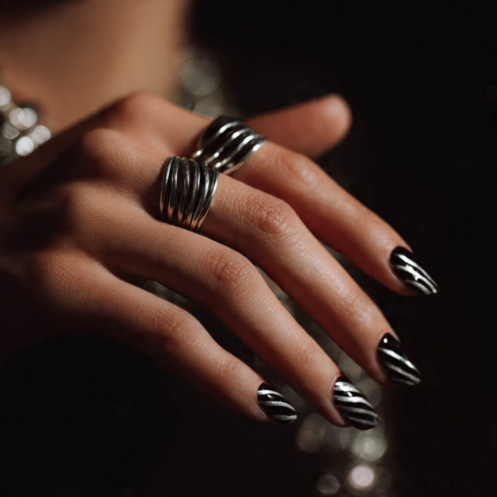 fall nails 2026 Abstract Story Lines (Art Gallery Style) 🎨​