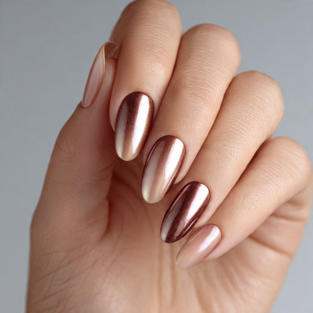 Acrylic Nails 2026 Chrome Tip Gradient