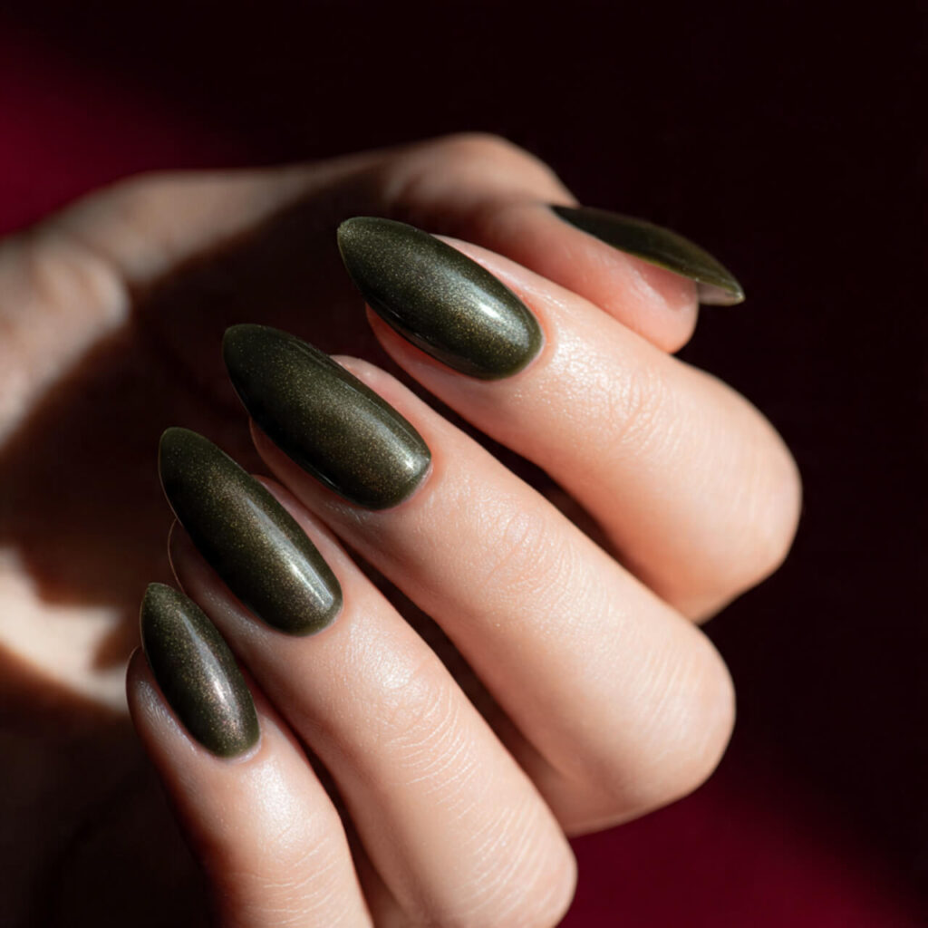 fall nails 2026 Smoky Sage Mist (Moody Gradient Style) 🌫️​
