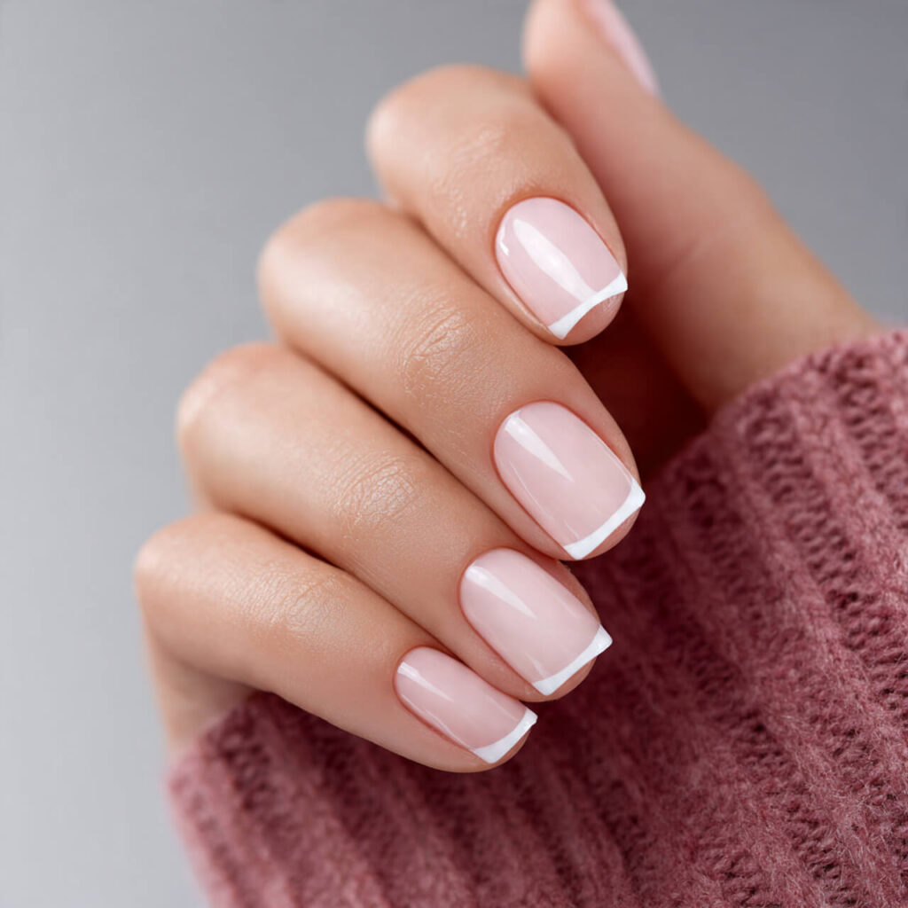french tip nails Classic Double Contour (Clean Couture) 🎭​