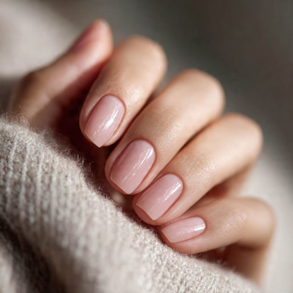 french tip nails Clean Natural Nails (Healthy Base) 💖​