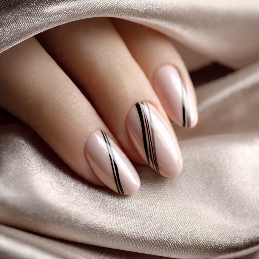 fall nails 2026 Glass Ink Nails (Transparent Art Style) 🪞​