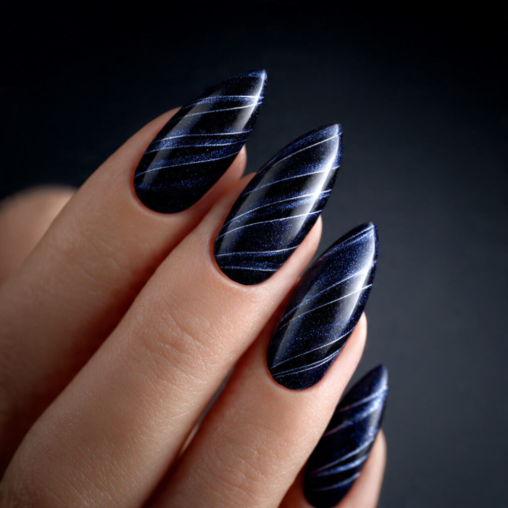 cat eye nails 2026 Micro Dual Direction Lines