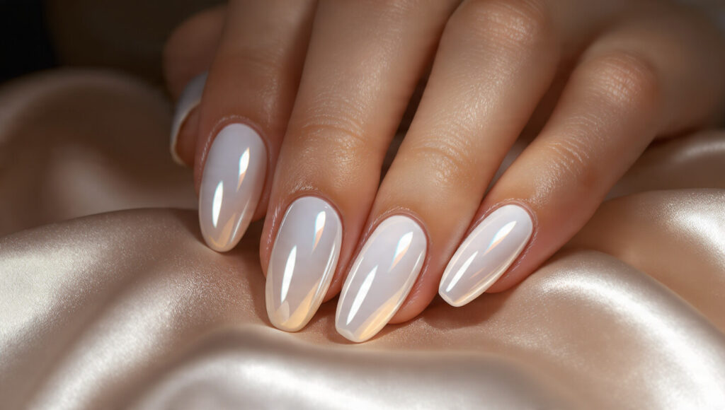 Hailey Bieber Glazed Donut Celebrity Nails