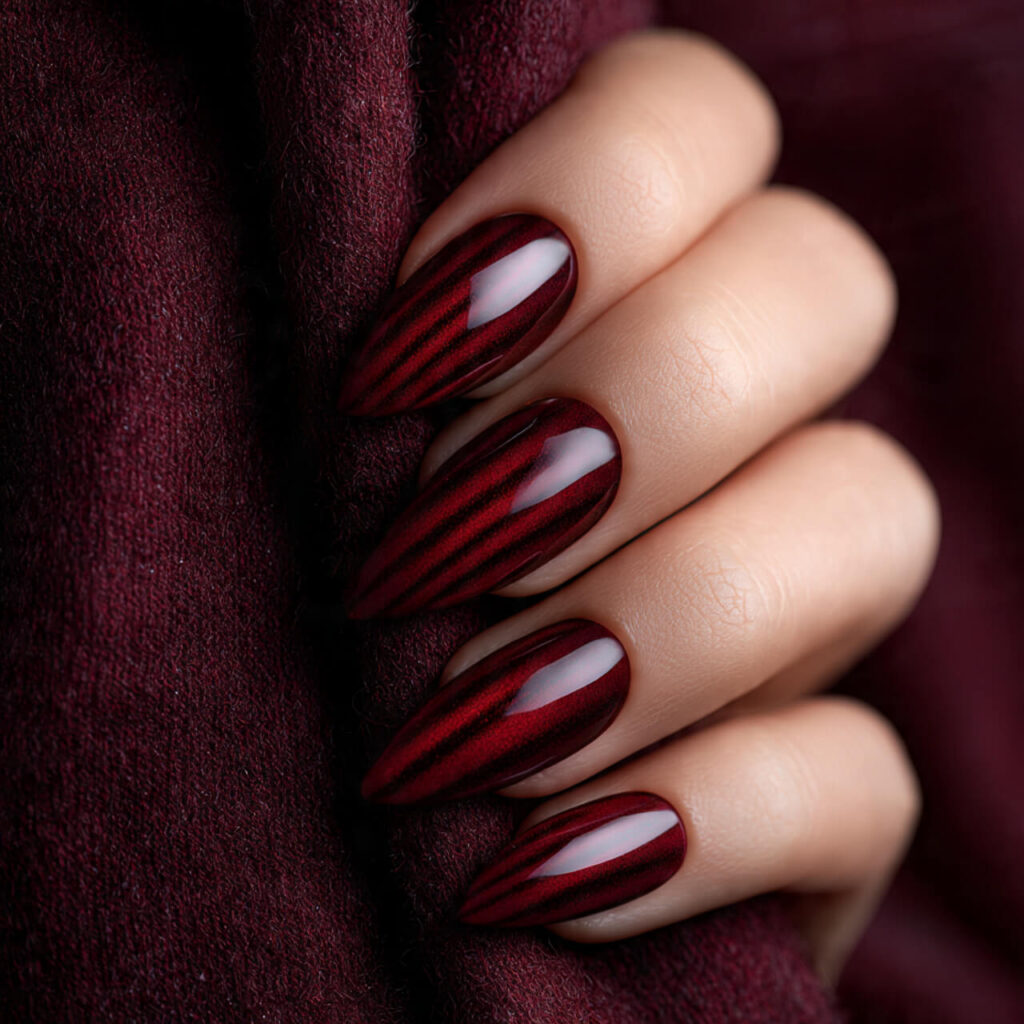 cat eye nails 2026 Velvet Micro Dual Tone Lines