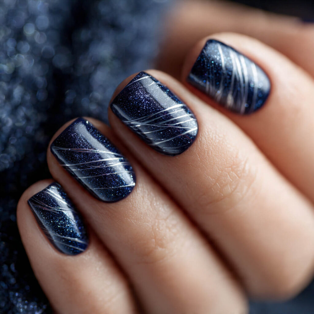 cat eye nails 2026 Micro Star Trail Lines